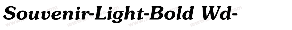Souvenir-Light-Bold Wd字体转换